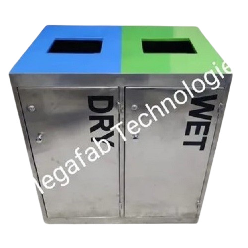Ss Square Duo Dustbin