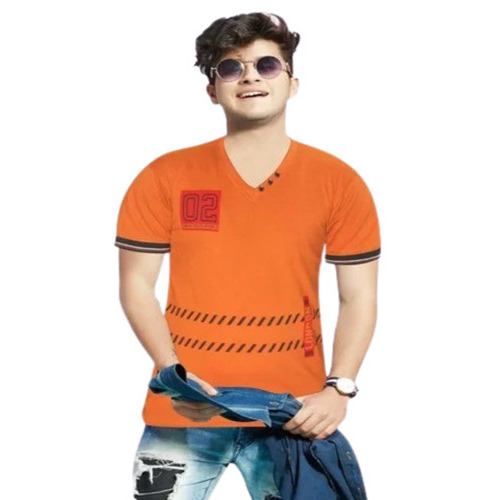 Boys Orange T Shirt - Fabric Type: Cotton