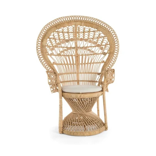 Peacock Cane Chair - Color: Brown
