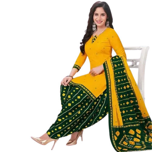 Suit Salwar - Color: Yellow & Green