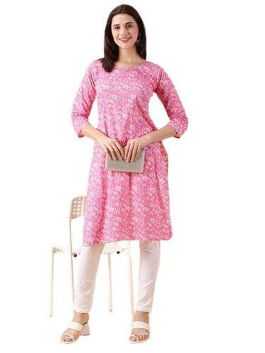 Printed Lucknowi Kurti - Color: All