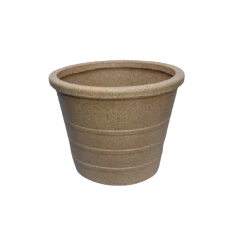 Roto Slant Gray Round Pot
