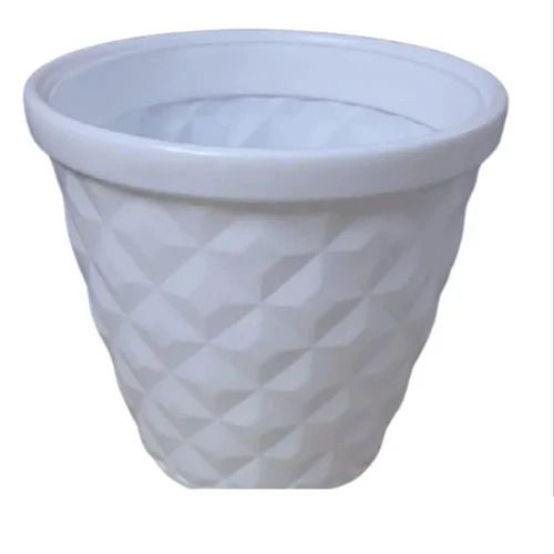 White Plastic Garden Pot - Color: Various Colors Are Available