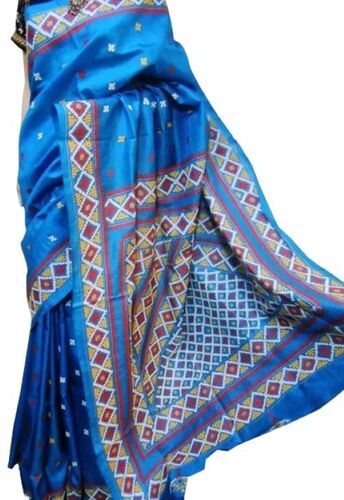 Gujarati Silk Saree - Color: Blue