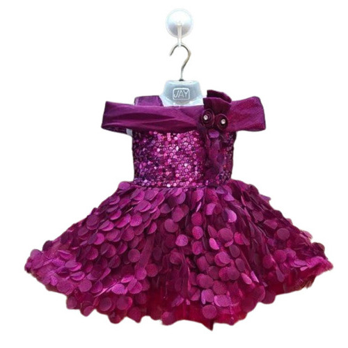 Kids Girl Fancy Frock - Age Group: 3-6 Months