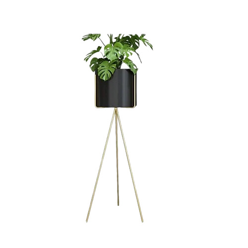 Metal Flower Pot - 24 Inch Round Design Black Iron Customized Designs