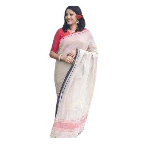 Handloom Cotton Sarees - Color: White