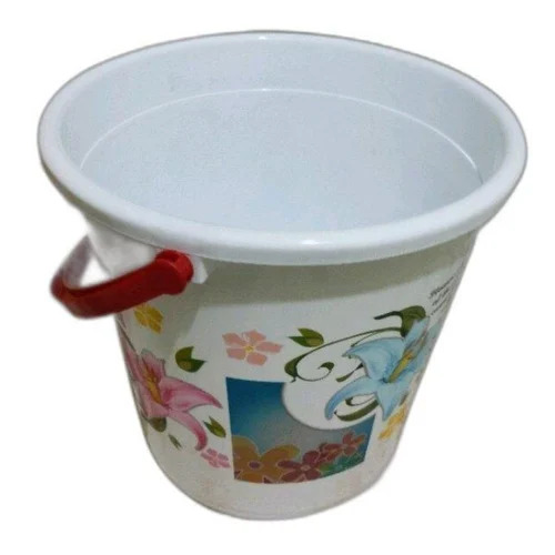25 L Plastic Printed Bucket - Color: Various Colors Are Available