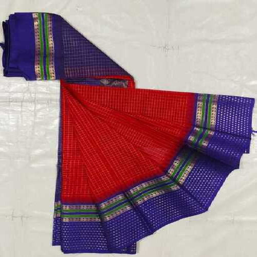 Handloom Kuppadam Checks Pattu Saree 4