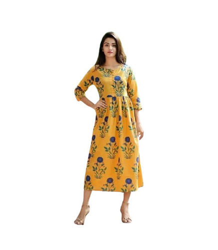 Ladies Kurti - Color: Yellow