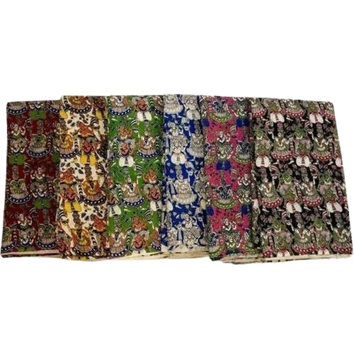 Kalmkari Fabric - 100% Breathable Cotton, Light Weight Multicolor Print | High Strength, Washable for Garment Use