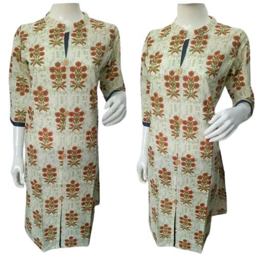 Premium Design Ladies Cotton Kurti - Cotton Plus Size Long Sleeve Elegant Design with Soft Fabric | Anti-Wrinkle Quick Dry Casual & Ethnic Wear