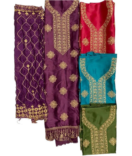 Unstitched Cotton Suits - Work-Embroidered, 44-Inch Width, RkC Dupatta Length | Breathable, Washable, Printed Pattern, Made in India