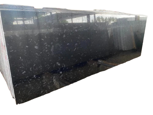 20 Mm Black Galaxy Granite Slab - Surface Finish: Polished