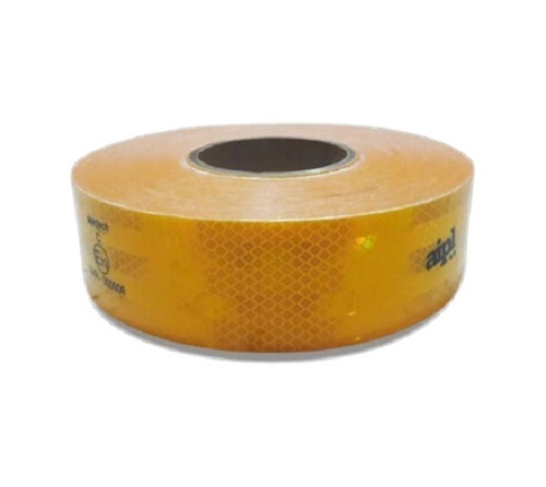 Acrylic Reflective Tape - 50mm x 50m | High Visibility Yellow, UV Resistant, Micro Prismatic Technology, Long Durability, Enhanced Reflectivity for Safety