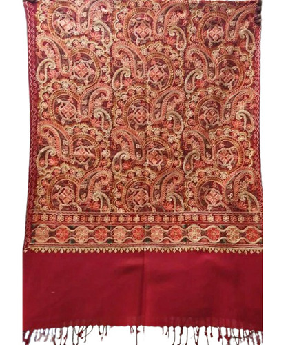 Pashmina Woolen Shawl - Wool Fabric All Sizes Vibrant Red Color | Women's Party Wear Accessory