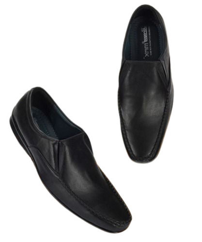 Men Leather Shoes - Color: Black