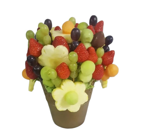 Fresh Fruit Basket - Handmade Wooden & Plastic Decorative Flower Holder , Multicolor, Portable & Eco-Friendly with Hygienic Packing