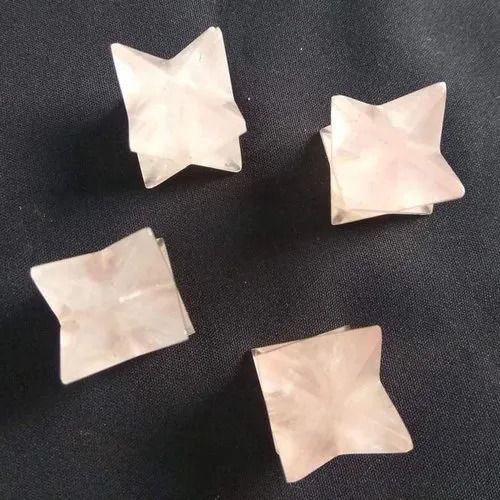 Rose Quartz Merkaba Star