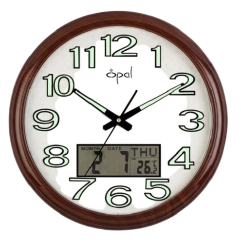 Analog Digital Wall Clock - Color: Various Colors Are Available