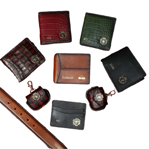 Leather Wallet - Premium Leather, Customized Size, Dark Brown Color | Attractive Plain Design for Men