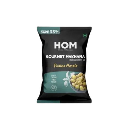 Roasted Makhana - 20g | Food Grade, 12-Month Shelf Life, Pudina Masala Flavour with Minty Spices for Crunchy Healthy Snacking