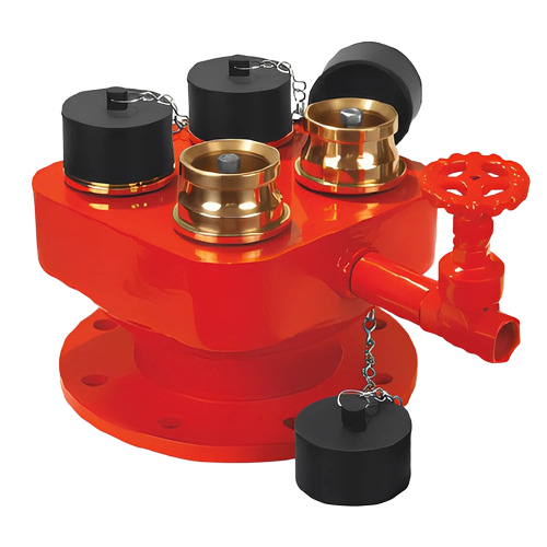 Four Way Collecting Head - New Color Coated Red and Black | High Precision Fittings Highly Durable Low Maintenance Cost