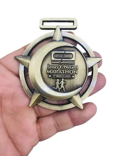 Sports Medal - Antique Imitation Metal Medal Round Shape | Lightweight Water and Corrosion Resistant Polished Finish Portable Design Easy Care