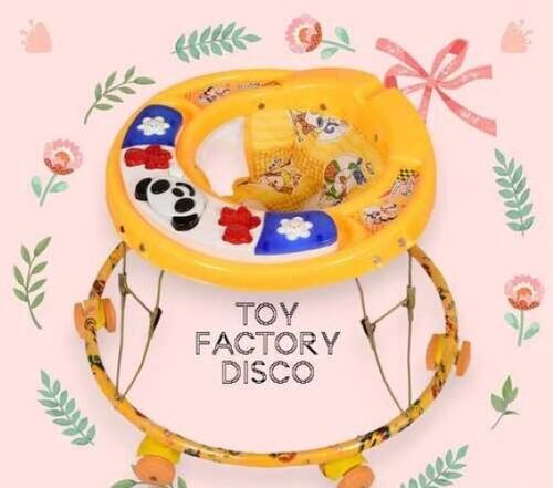 Baby Toy Walker - Medium Size, Multi Color, Plastic Material | Adjustable Height, Comfortable Seat, Sturdy Frame, Safety Brakes