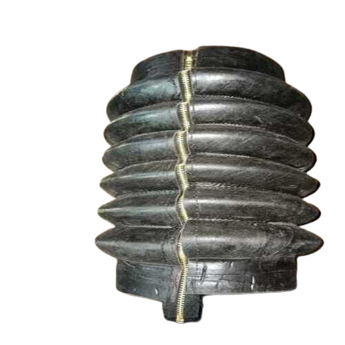 Industrial Rubber Bellows - Rubber, Standard Size, Black Color, Oval & Round Shapes, 10-15mm Thickness | Durable, Flexible for Gas & Oil Media