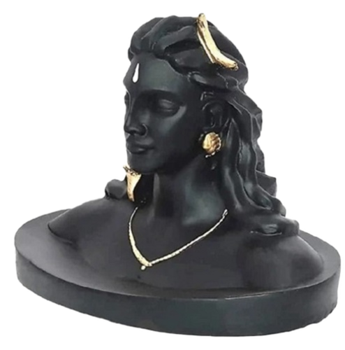 3 Inch Black Fiber Shiva Statue - Feature: Easy To Clean