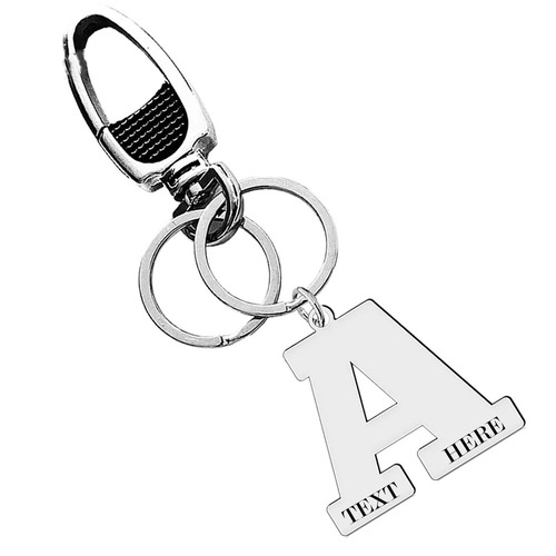 Alphabet Stainless Steel Keychain - Metal Glossy Finish Silver Color | Easy to Clean Delivered on Time Ideal for Gifting Indian Professional Style