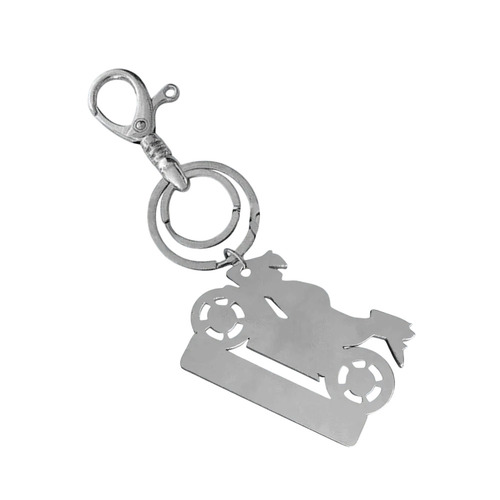 Bike Number Keychain - Metal Silver | Easy to Clean Long Lasting Finish Lightweight Ideal for Gifting Quality Tested