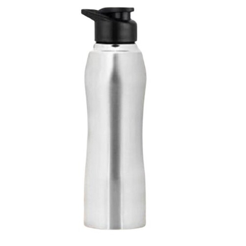 Curvy Steel Bottle - Color: Silver