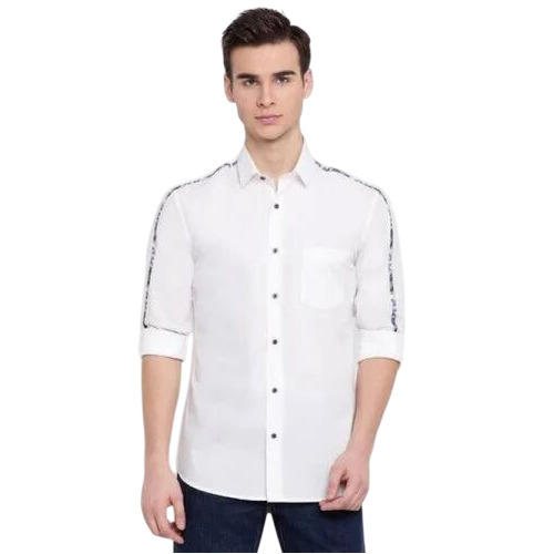 Men's Premium Quality Cotton Shirt - Plaid Pattern, Full Sleeves, Vibrant White Color | Breathable Fabric, Comfort Fit, Durable Material, Anti-UV, Wrinkle-Resistant