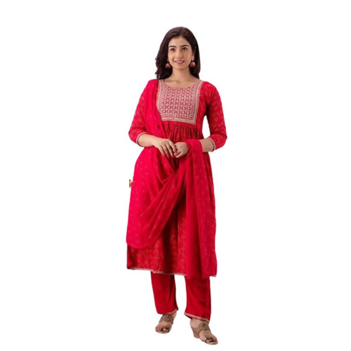 Pink Designer Kurti - Cotton, L/XL/XXL Size, Light Weight and Breathable | 3-4th Sleeve, Printed Pattern, Ideal for Summer Casual Wear