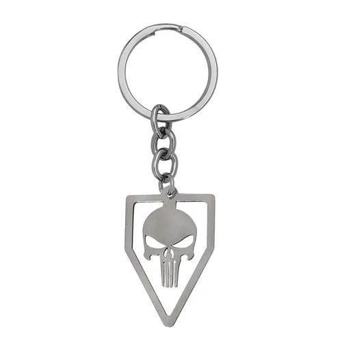 Silver Stainless Steel Keychain - Glossy Finish, Anti Rust Properties | Easy to Clean, Professional Style, Indian Regional Design