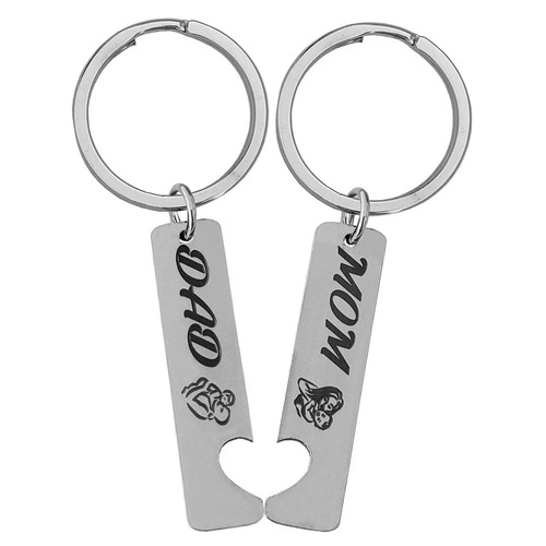 Silver Stainless Steel Keychain Holder - Metal, Lightweight, Silver | Ideal for Gifting, Professionally Designed, Tested on Quality Standards