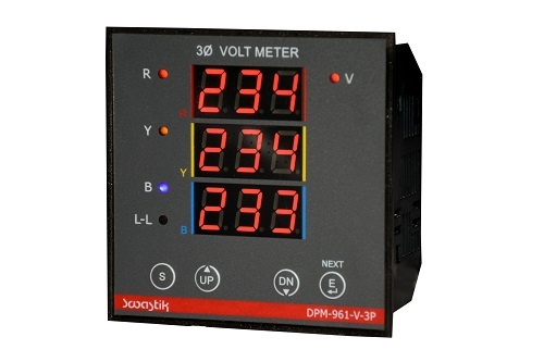 3 Phase Volt Meter