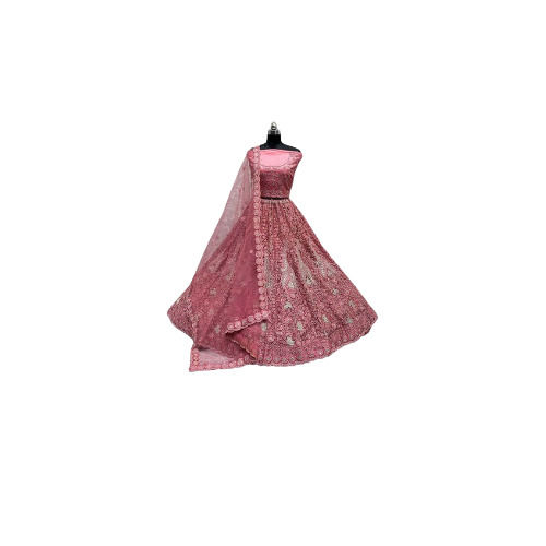 Bridal Embroidered Lehenga Set - Decoration Material: Beads