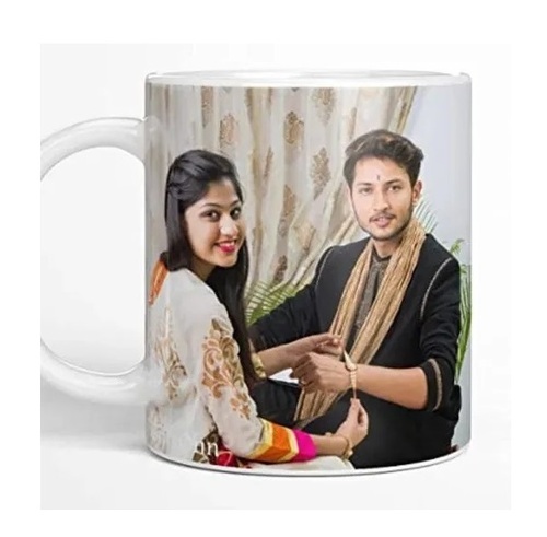 Ceramic Photo Mug - 250-300ml, Glossy White Finish | Comfortable Grip, Lightweight, Heat and Cold Resistant