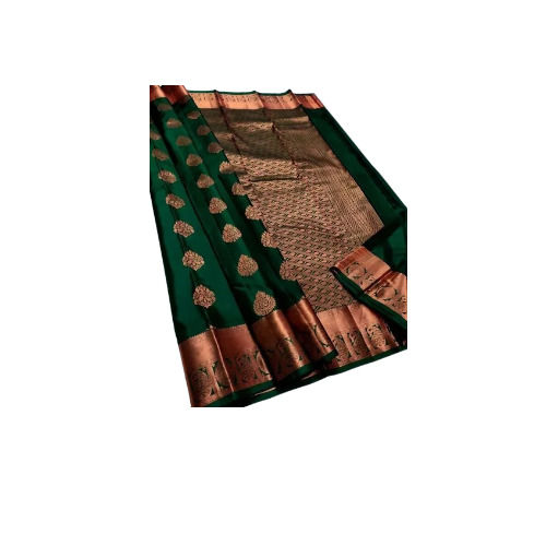 Partywear Silk Saree - Color: Green