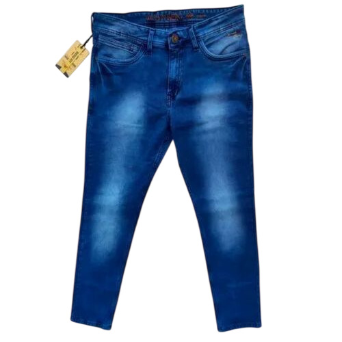 Dark Blue Denim Jeans - Premium Relaxed Fit, Faded Wash, Stretchable Design, Versatile Five-Pocket Style, Water Proof, Cool Dry, Reversible, Timeless Quality