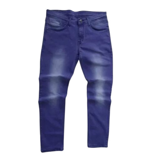 Faded Denim Jeans - Dark Blue, Relaxed Fit, Stretchable | Premium Quality, Versatile Five-Pocket Design, Timeless and Casual Wear