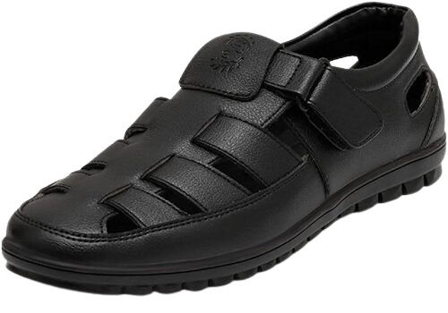 Leather Sandals - Color: Black