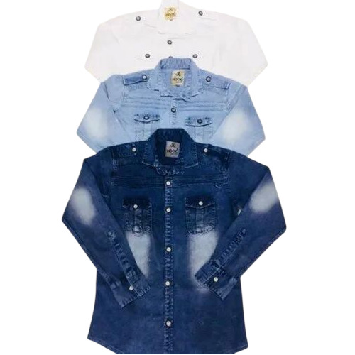 Mens Denim Shirt - Premium Quality Crisp Fabric, Wrinkle-Resistant, Tailored Fit, Long Sleeves, Versatile Wear, Anti UV, Breathable, Waterproof, Cool Pass