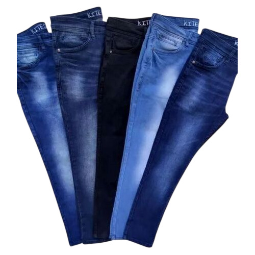 Mens Premium Blue Denim Jeans - Feature: Dry Cleaning