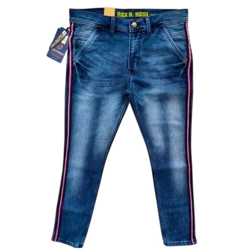 Premium Designs Mens Denim Jeans - Denim, Relaxed Fit, Dark Blue | Casual Wear, Faded Wash, Versatile Five-Pocket, Stretchable, Timeless Design