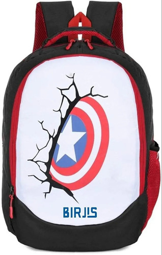 Printed Laptop Backpack - Premium Moisture Proof Polyester, 18x14 Inches | Blue And Red, Customized Design & Logo