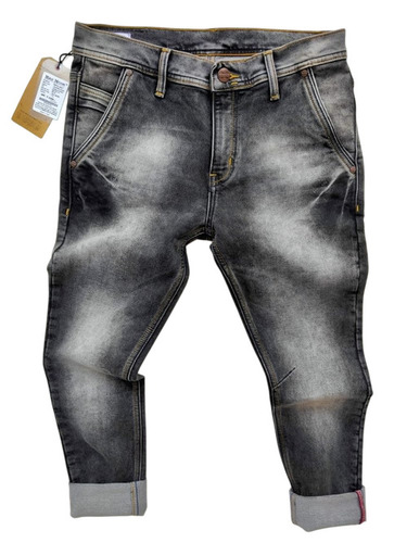 Zipper Closure Premium Denim Jeans - Color: Grey